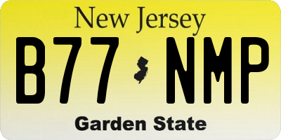 NJ license plate B77NMP