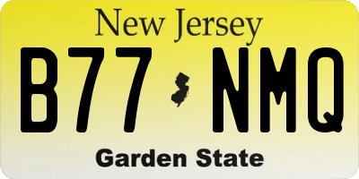 NJ license plate B77NMQ