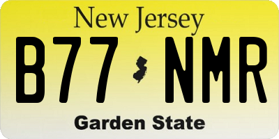 NJ license plate B77NMR