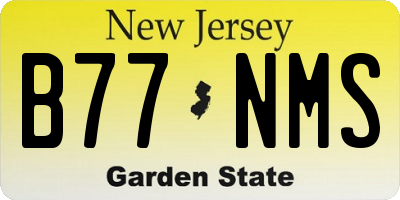 NJ license plate B77NMS