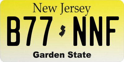 NJ license plate B77NNF