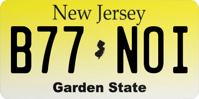 NJ license plate B77NOI