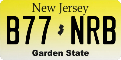 NJ license plate B77NRB