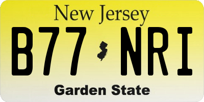 NJ license plate B77NRI