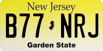 NJ license plate B77NRJ