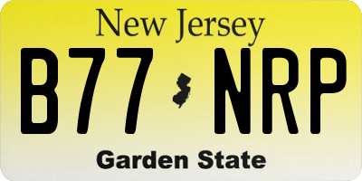 NJ license plate B77NRP
