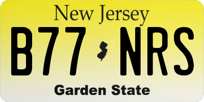 NJ license plate B77NRS