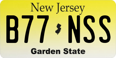 NJ license plate B77NSS