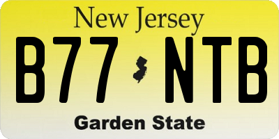 NJ license plate B77NTB