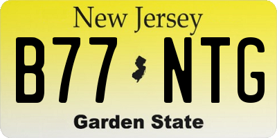 NJ license plate B77NTG