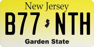 NJ license plate B77NTH