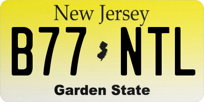 NJ license plate B77NTL