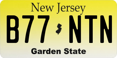 NJ license plate B77NTN