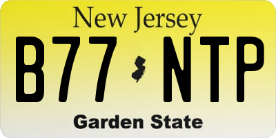 NJ license plate B77NTP