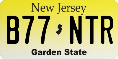 NJ license plate B77NTR