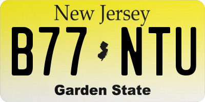 NJ license plate B77NTU