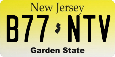NJ license plate B77NTV