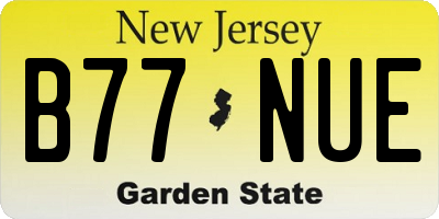 NJ license plate B77NUE