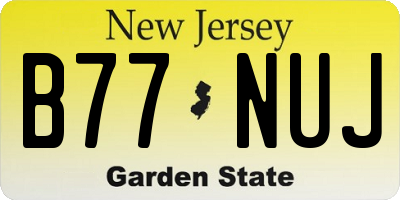 NJ license plate B77NUJ