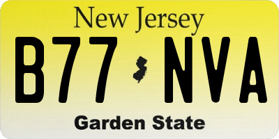 NJ license plate B77NVA