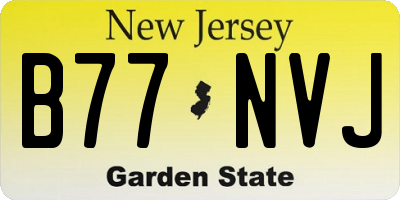 NJ license plate B77NVJ