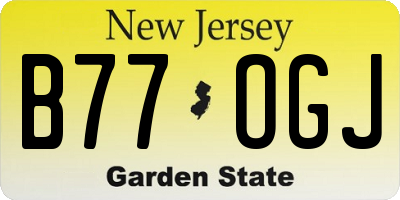 NJ license plate B77OGJ