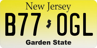 NJ license plate B77OGL