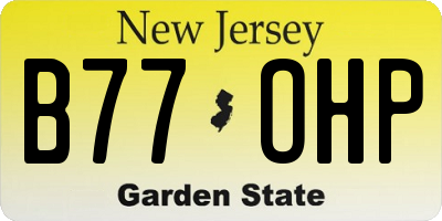 NJ license plate B77OHP