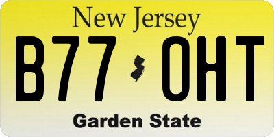 NJ license plate B77OHT