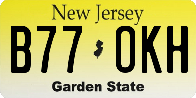 NJ license plate B77OKH