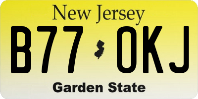 NJ license plate B77OKJ