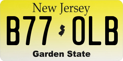 NJ license plate B77OLB