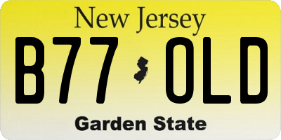NJ license plate B77OLD