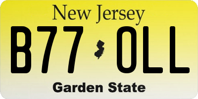 NJ license plate B77OLL