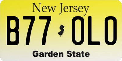 NJ license plate B77OLO