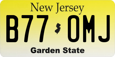 NJ license plate B77OMJ