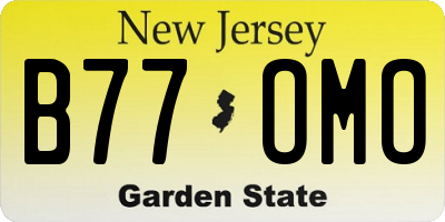 NJ license plate B77OMO