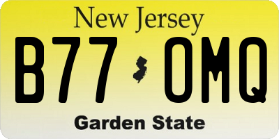 NJ license plate B77OMQ