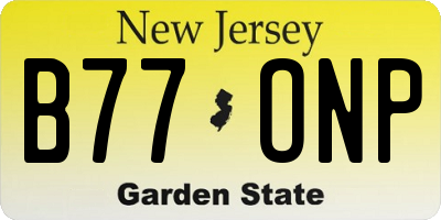 NJ license plate B77ONP