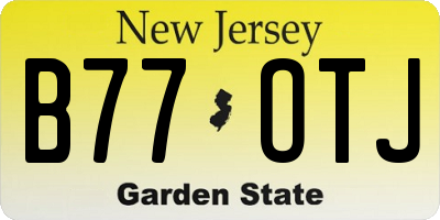 NJ license plate B77OTJ