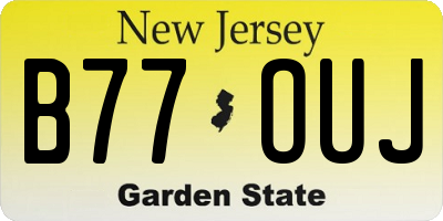 NJ license plate B77OUJ