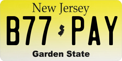 NJ license plate B77PAY