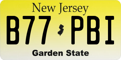 NJ license plate B77PBI