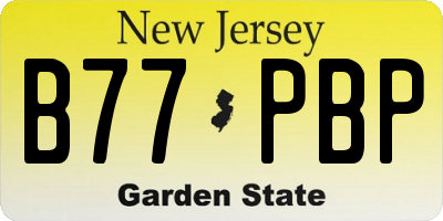 NJ license plate B77PBP