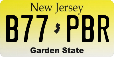 NJ license plate B77PBR