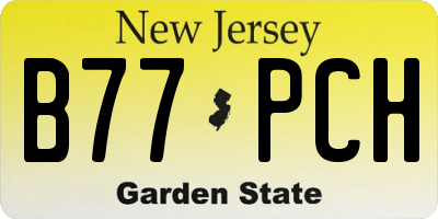 NJ license plate B77PCH