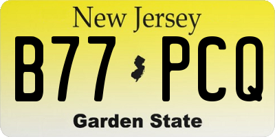 NJ license plate B77PCQ