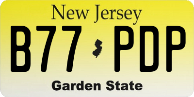 NJ license plate B77PDP