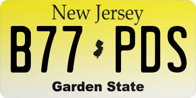 NJ license plate B77PDS