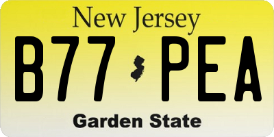 NJ license plate B77PEA